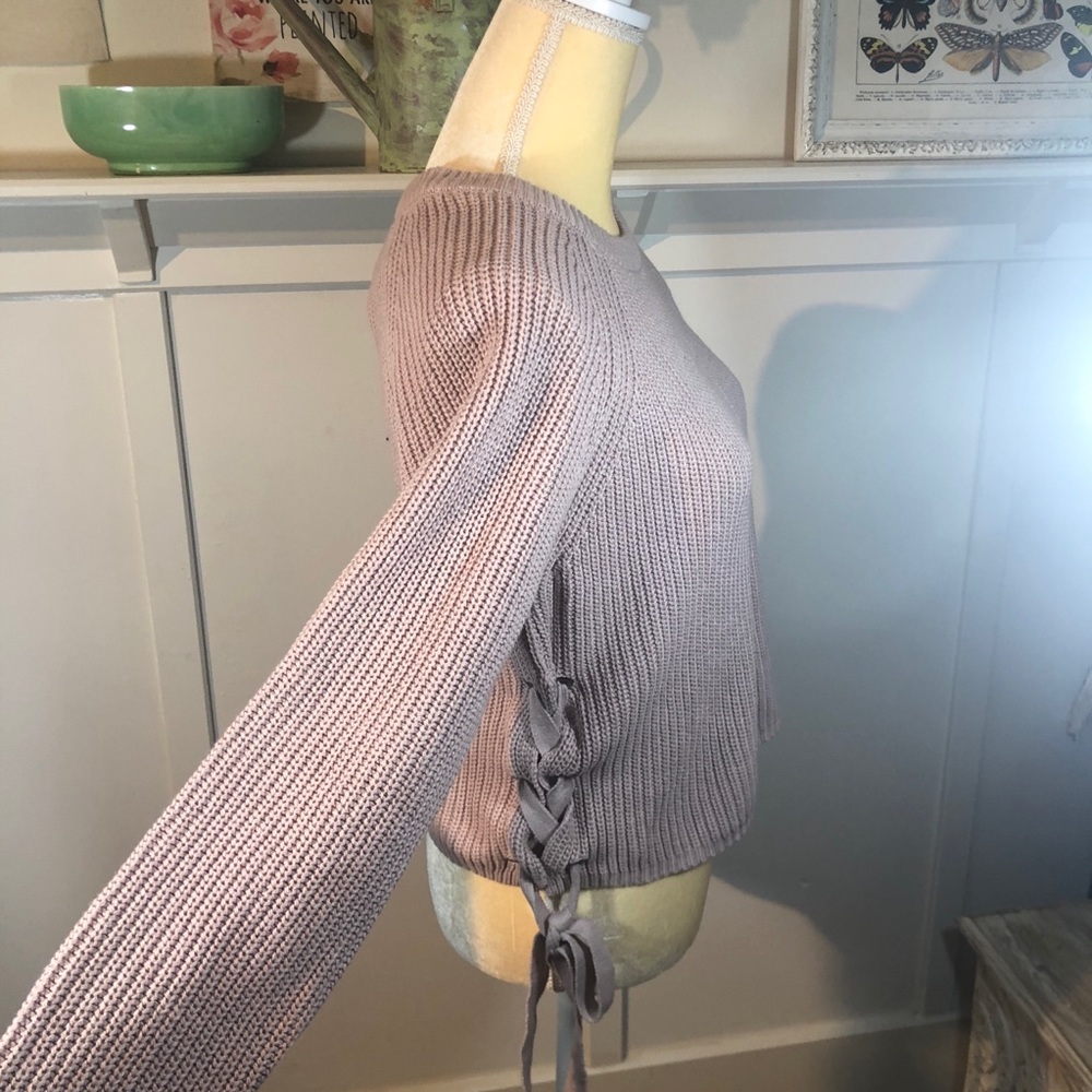 **SOLD**Lace-Up Sweater from Moon & Madison
